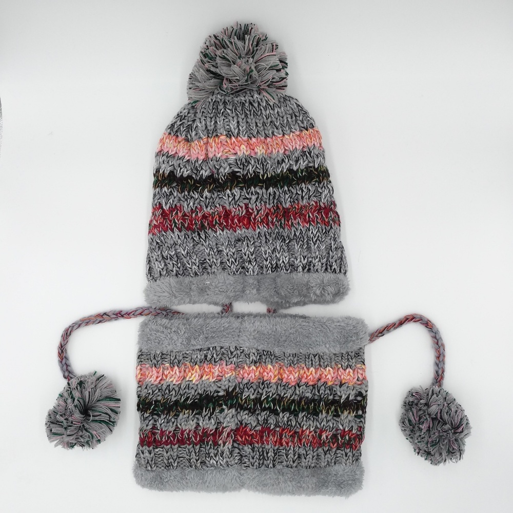Knit Hat and Neck Scarf